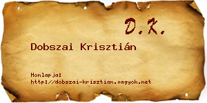 Dobszai Krisztián névjegykártya