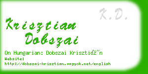 krisztian dobszai business card